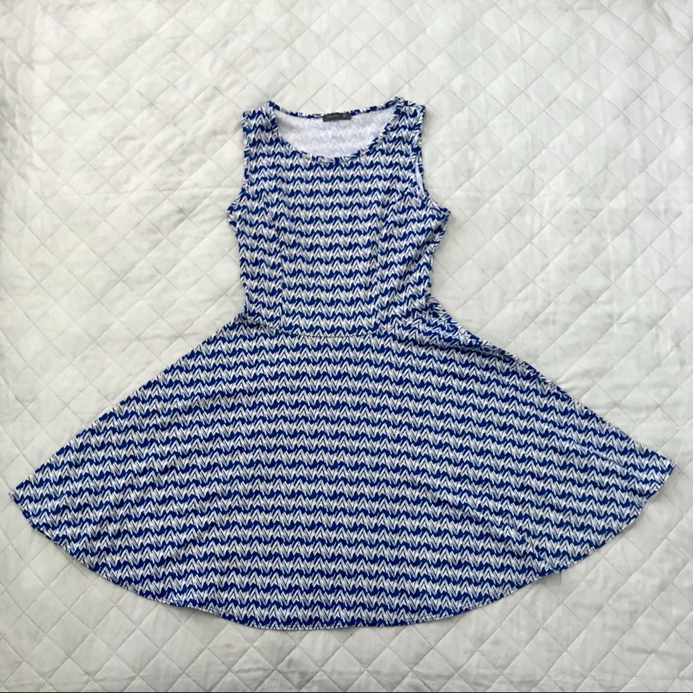 Blue A-line Dress
